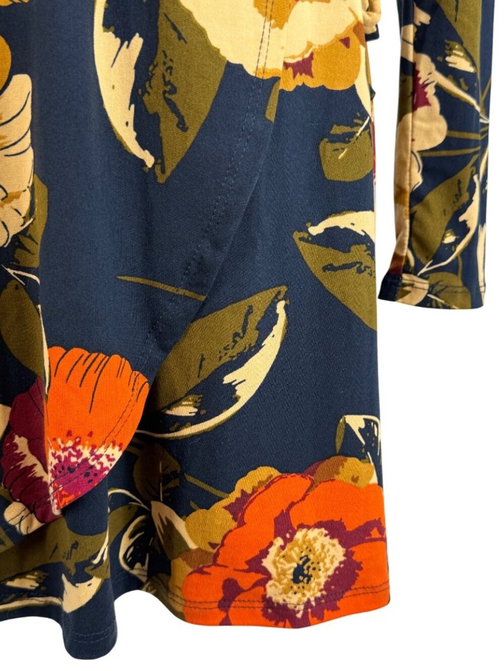 Altar'd State Navy Moody Floral Faux Wrap Dress S| Pin-Up Boho Cottagecore Indie - Picture 4 of 16